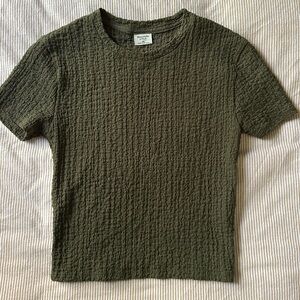 Abercrombie & Fitch Textured Green Tee
